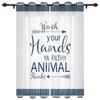 Text Stripes Window Curtains Home Decor Living Room Curtains Kitchen Drapes Panel Curtains for Bedroom