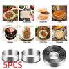 5 Stück abgestufte Größen Keksform Set Rundes Gebäck Backen Kreis Ring Backform Kochen