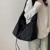 Lightweight Drawstring Crossbody Bag Solid Color Underarm Bag Armpit Bag Oxford Tote Bag  Sports