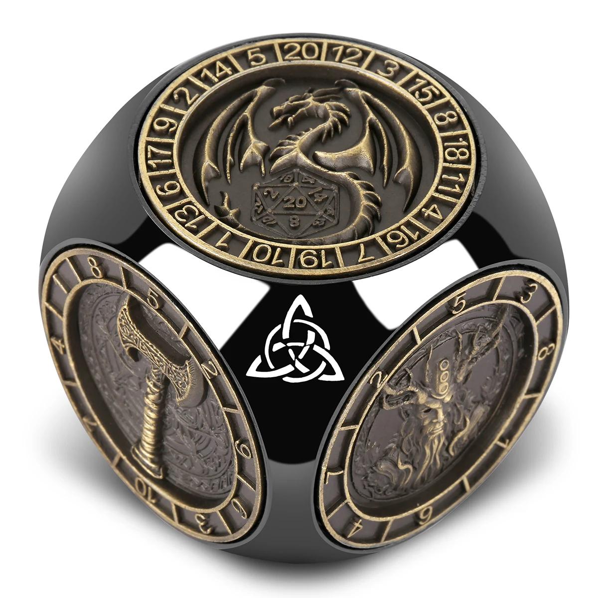 

Спиннер-кубик для Подземелий и Драконов, 3D-рельефный, многогранный, DND RPG, ролевая игра