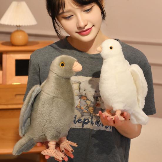 22/30CM Simulation Pigeon Plush Toy Kids Stuffed Pigeon Doll Toddlers Boys Girls Soft Bird Plushie Educational Animal Toy Decoration
