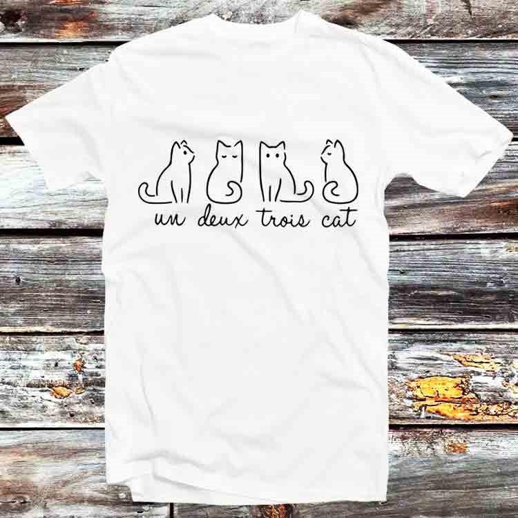 

Un Deux Trois Cat Lovers Dad Mom T Shirt B667 3XL