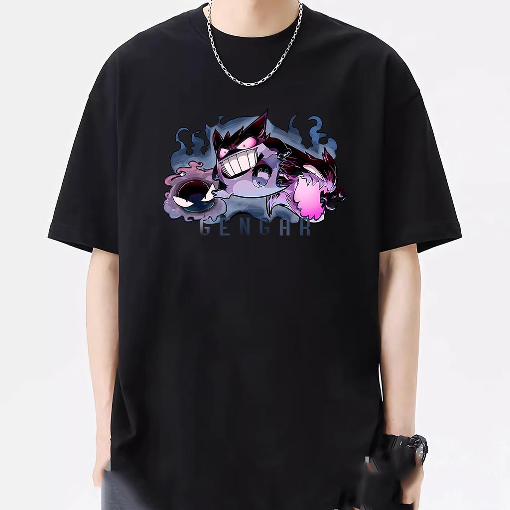 Pokemon Tshirt Mens Pure Cotton Casual Tshirt Round Neck Short Sleeve Clothing Summer Sports Casual Short Sleeve Popular Top