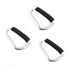 3Pcs Aluminum Alloy D-Shaped Carabiner Sponges Shopping Hook Large Stroller Clip Mountaineering Buckles - Shopping Cart Gripper