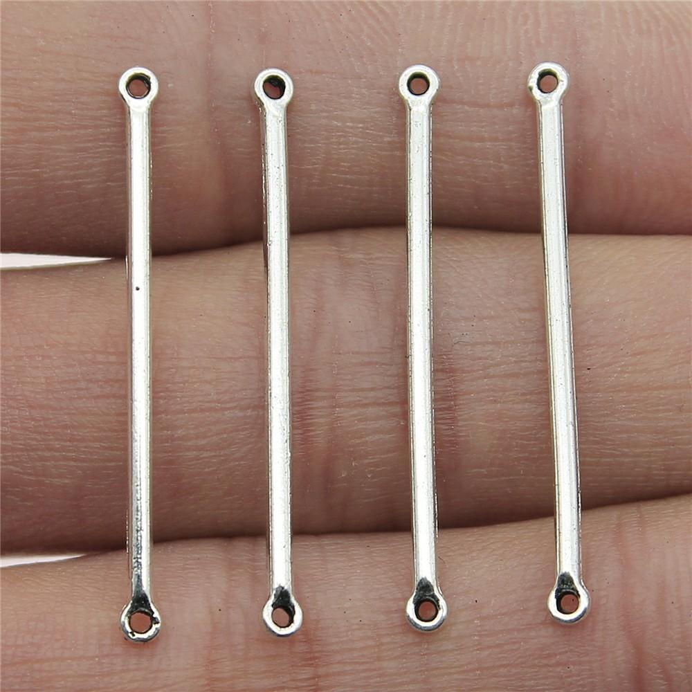40pcs Charms Strip Connector For Earring Making Pendants DIY Jewelry For Necklace Bracelet Making
