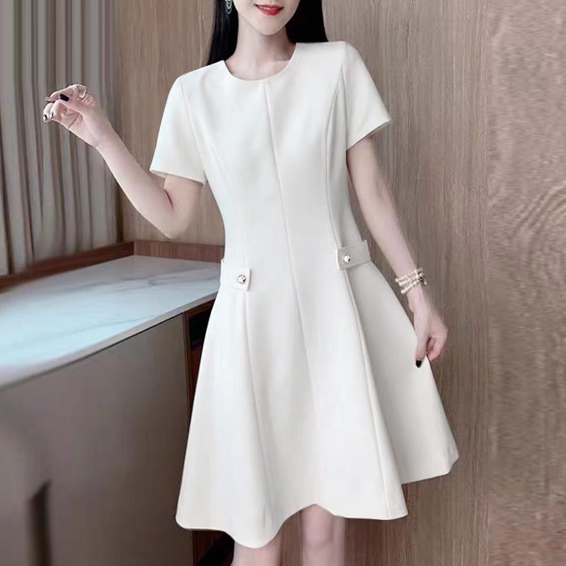 ZANZEA Women Casual Round Neck Short Sleeve Summer Elegant Dress