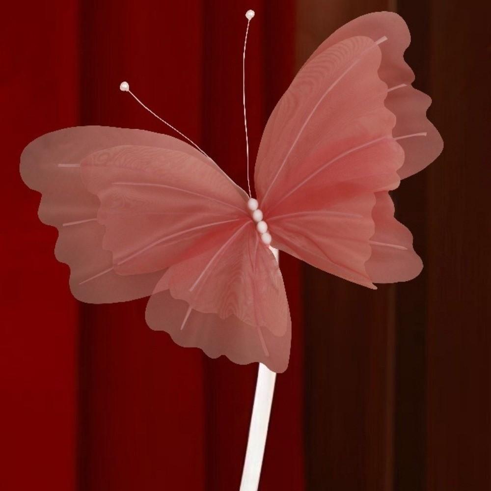 50cm Big Size Wedding Butterfly Ornament Large Simulation Hanging Gauze Butterfly  Wedding Scene