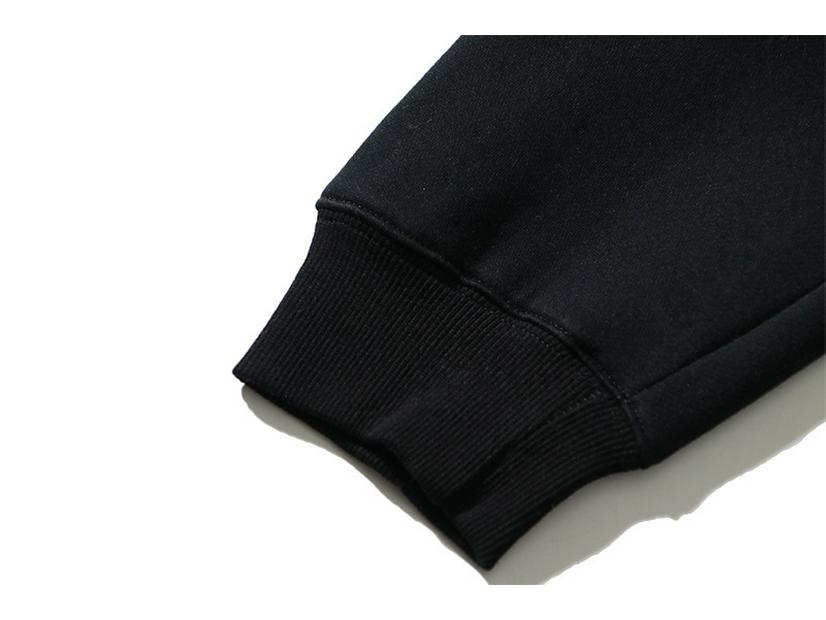 2025 Trendy Black Print Unisex Loose Hoodie with Essentials