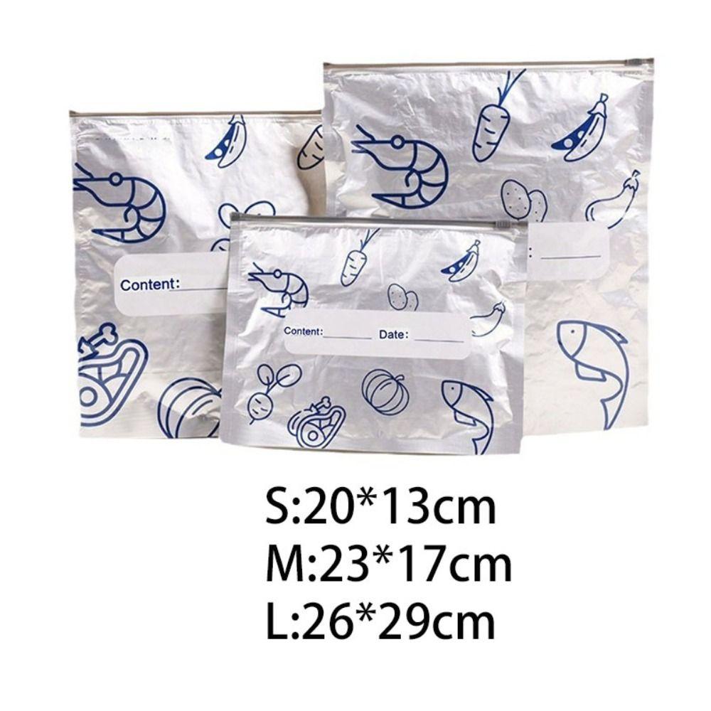 10pcs Aluminum Foil Fresh-keeping Bags Reusable Food Storage Bag Packaging Bag  Refrigerator