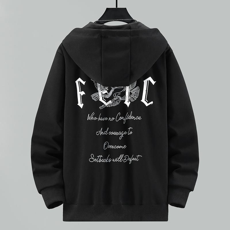 Potištěná Fat Plus Size Pánská Fat Plus Velikost Běžné a pohodlné Sport Podzimní a Zimní kabát Mikina s kapucí 4XL-10XL Asie Velikost