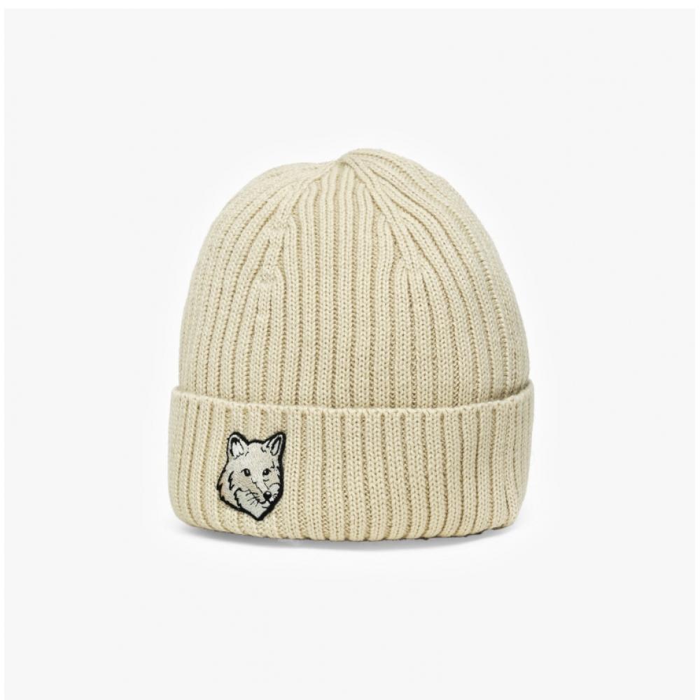 Maison Kitsune Mm06111kt1022 P205 Bold Fox Head Beanie