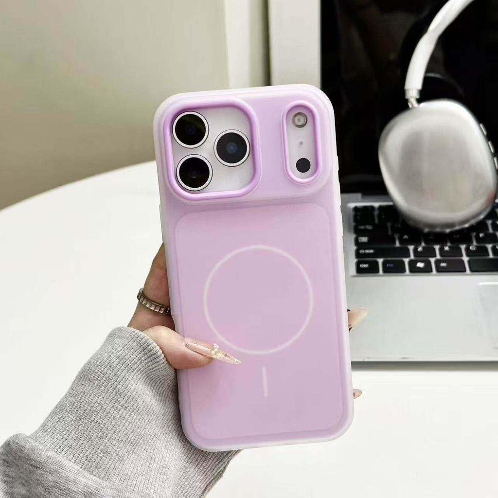Apple 17 Pro Max Two-Tone Jelly Phone Case & 16 Magnetic Skin-Feel Case