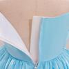 Toddler Princess Dress with 3D Rose Flowers and Shiny Satin Puff Sleeves