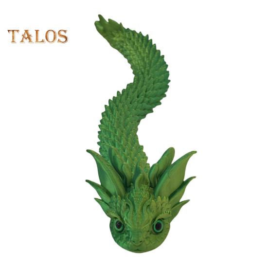 

3D Printed Snake Figurine Flexible Articulated Snakes Model Stress Relief Fidget Toy for Home Office Desk Ornament Aquarium Landscape