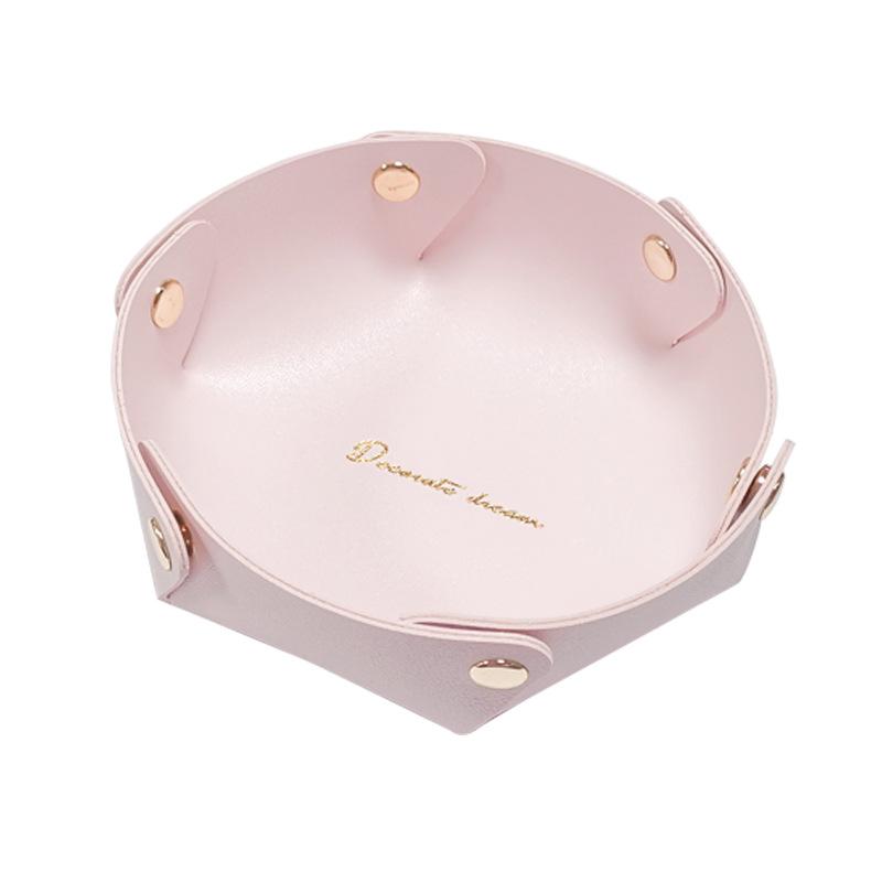 Tabletop Storage Tray PU Leather Key Cosmetics Storage Box Home Use Decoration Dice Tray Detachable Table Furniture Space-saving Objects Organizer