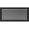 Vent Cover 22x45 Black with Blinds