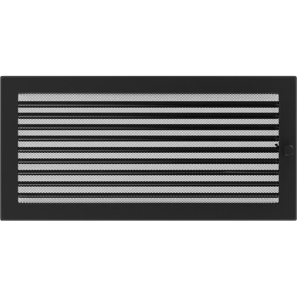 Vent Cover 22x45 Black with Blinds
