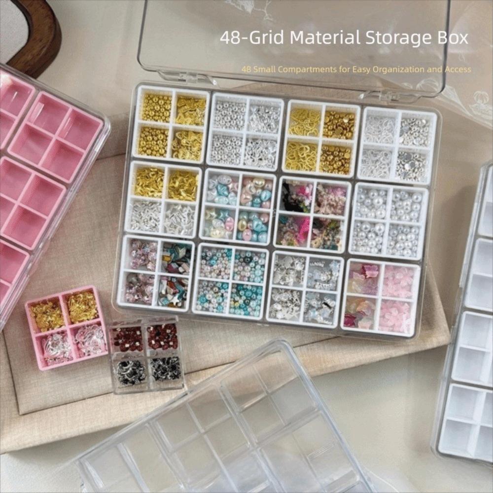Big Size Nail Accessories Storage Box Transparent Nail Art Packing Storage Container Nail Artists