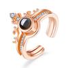 3D Fashion Elegant Rings Joyful Red Box Wedding Engagement Case Rose Flower Gift For Love Jewelry Display Storage Holder