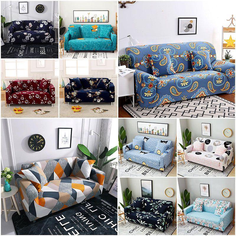 Floral Print Simple Stretch Tight Wrap Slipcovers Elastic Sofa Couch Cover
