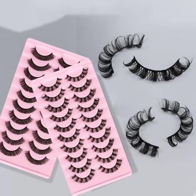 20Pcs/Box Eyelashes Realistic Stylish Mini Trendy Makeup Eye Lashes Accessories for Ladies