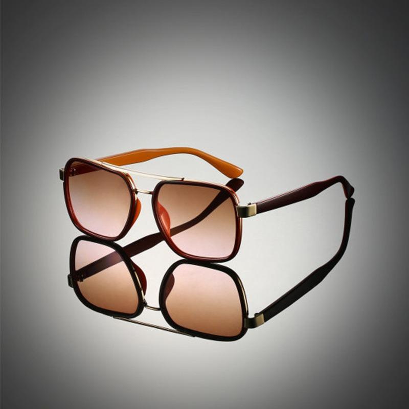 Nicht polarisierte Europa und Amerika Mode Sonnenschutz Lichtblockierende Sonnenbrille Herren Damen Quadratische Bequeme Brille