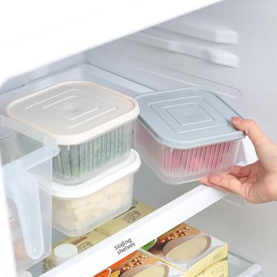 1pcs Refrigerator Storage Box Fridge Organizer Fresh Vegetable Fruit Drain Basket Storage Container Pantry Kitchen Organizer