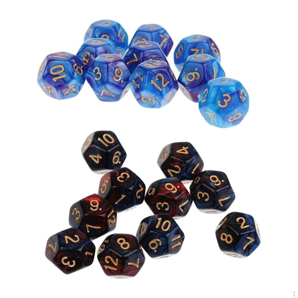 20pcs 12 Sided D12 Polyhedral for Table Games