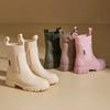 Scarpe di Gomma Impermeabili da Donna Bocca Elastica Stivali da Pioggia da Donna Taglio Basso Scarpe da Pioggia Impermeabili e Antiscivolo Stivali da Donna