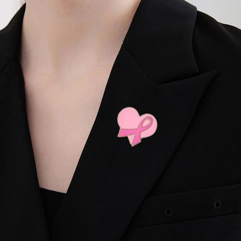 10Pcs Cancer Awareness Ribbon Pin Awareness Brooch Decorative Metal Lapel Pins For Clothing Bag Hat Costume Decoration