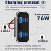 4 Portlu 12V Karavan USB Priz 76W Çift PD3.0 Type-C Hızlı Şarj & QC3.0 Panel Duvar Montajlı Şarj Cihazı Adaptörü Deniz Aracı Otobüs ATV Kamyon için