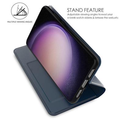 For Samsung Galaxy S24 Phone Stand Case Card Holder PU Leather Cell Phone Cover