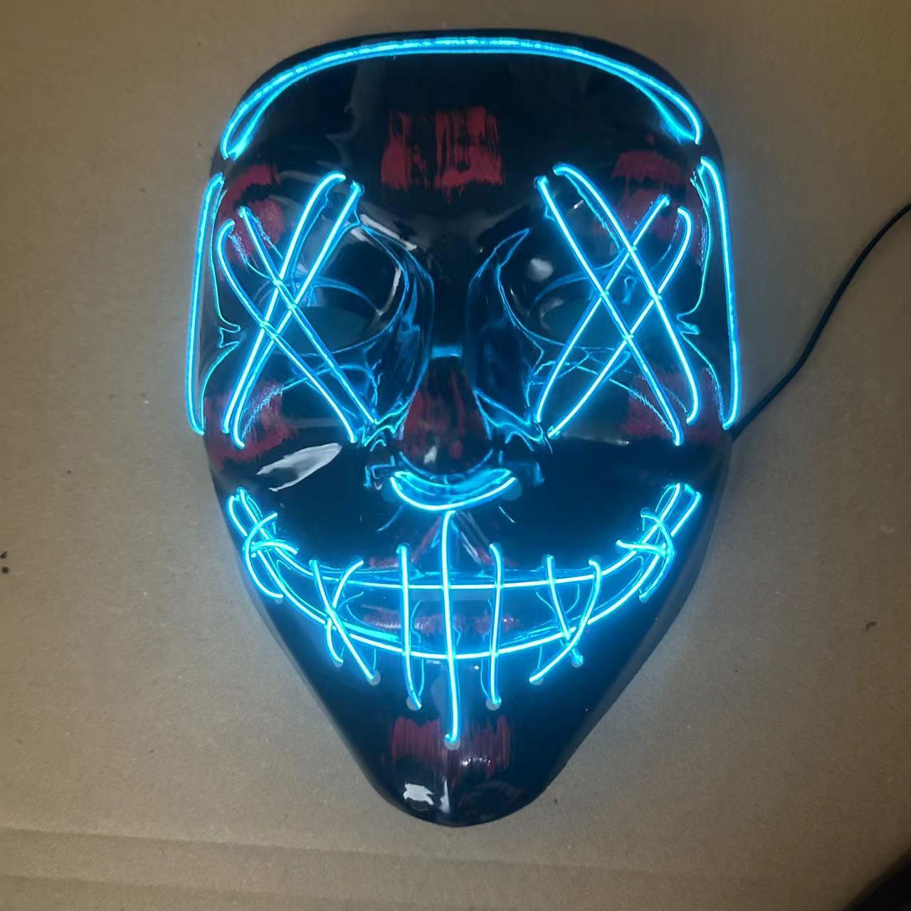 

Світлодіодна Хелловінська Світна Чорна V Маска Маскарадний Костюм Реквізит