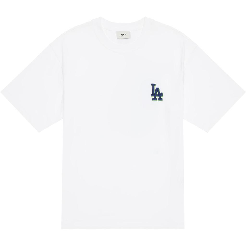 New MLB MONOGRAM Collection Los Angeles Dodgers SS24 T Shirt Unisex Ivory 3ATSM0443-07IVS