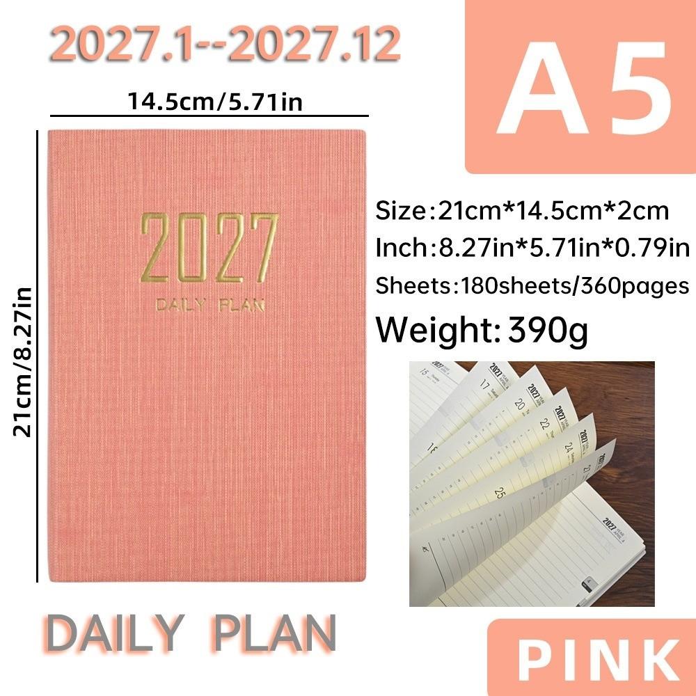 A5 2027 Agenda Book with Calendar Diary Weekly Planner New Notebooks School Office Supplies