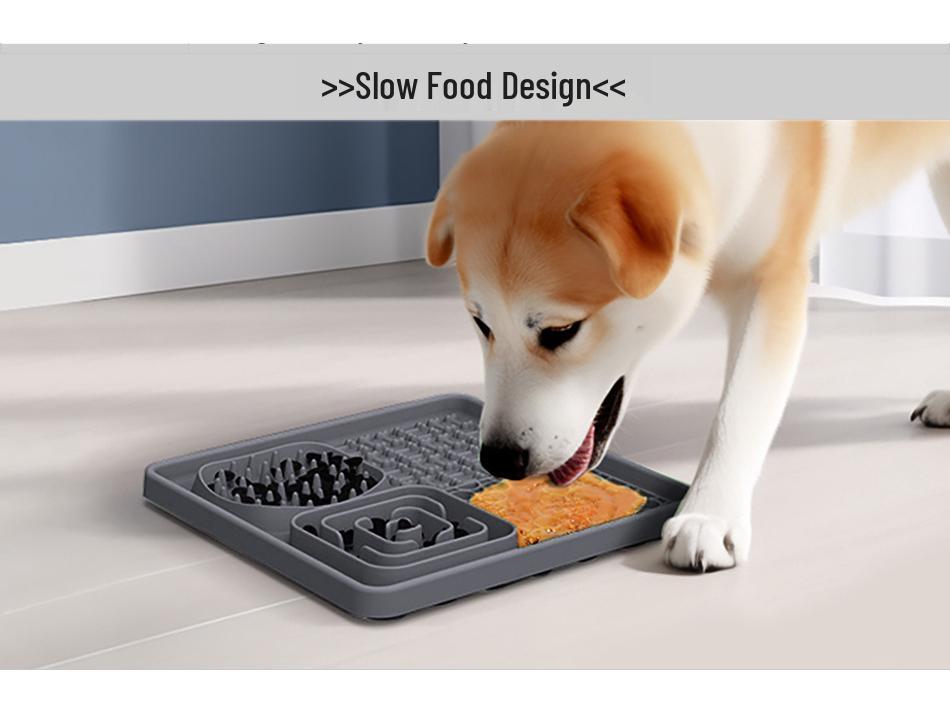 Tapete de Silicone para Lamber para Animais de Estimação Alimentador Lento para Cães com Ventosa