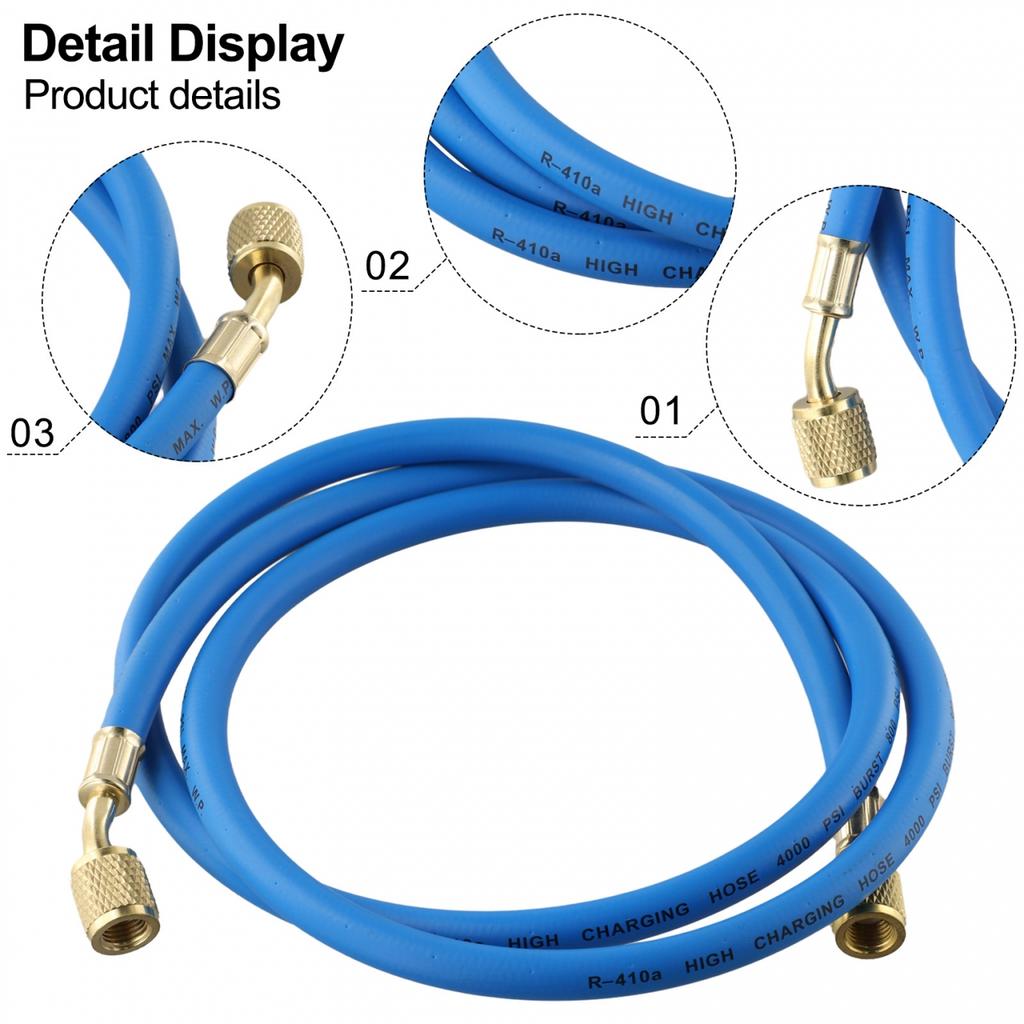 Kältemittel-Lade Schlauch 1/4 auf 5/16 SAE Gewinde 4.92Ft 800PSI Schlauch HVAC Schlauch