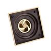 Antique Brass Square Floor Drain with Strainer Bathroom Washroom Drainage & Clean Accessories