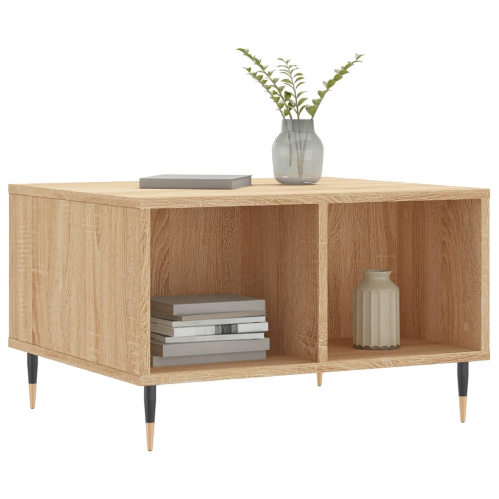 Vidaxl Stolik Kawowy, Dąb Sonoma 60X50X36,5 Cm Materiał Drewnopochodny