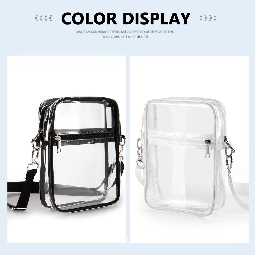 Crossbody Bag Transparent Ultra-light Waterproof Sports Bag Transparent Mobile Phone Bag Storage Bag Cosmetic Bag