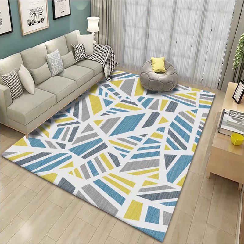 Nordischer Geometrischer Minimalistischer Leichter Luxusteppich: Schlafzimmer, Erkerfenster, Nachttisch, Couchtisch, Sofa, Fleckenabweisend