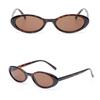 Lunettes de soleil ovales en gel pour femmes, petite monture, chic vintage, lunettes de soleil rétro translucides en forme de goutte d'eau pour tenues de plage