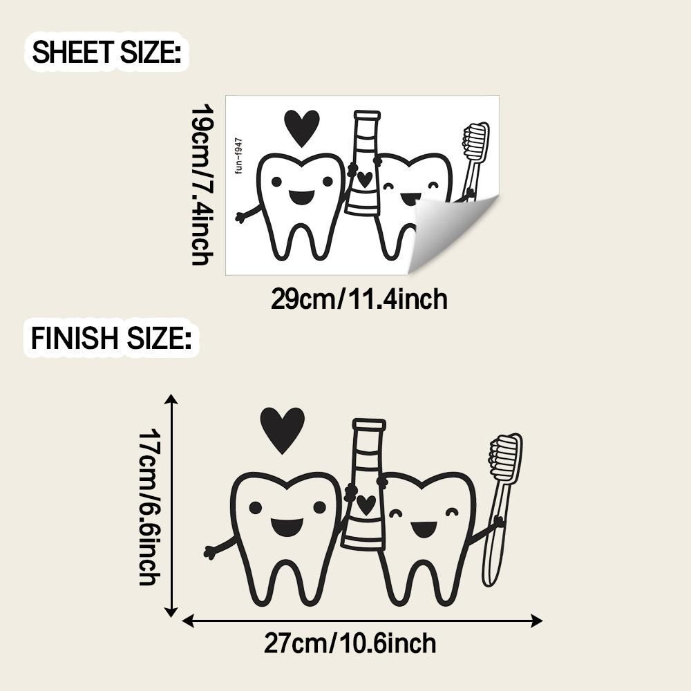 

Мультяшная чистка зубов, Ванная комната, Фон для ванной комнаты, Наклейки для украшения стен