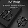 Ultralight Aluminum Alloy Bicycle Pedals 2 Sealed Bearings Bike Pedals AntiSlip Waterproof Wide