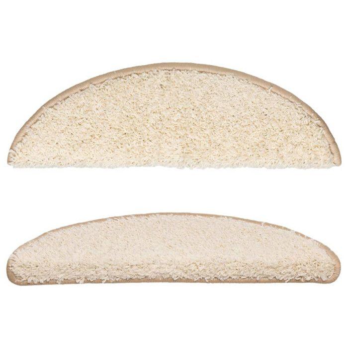 Tapis d'Escalier - VIDAXL - Crème - Antidérapant - Insonorisant - Lavable