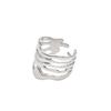 Fashion Stainless Steel Adjustable Rings for Women Sliver Color Hollow Open Finger Rings Men Female Jewelry Weddings Gifts