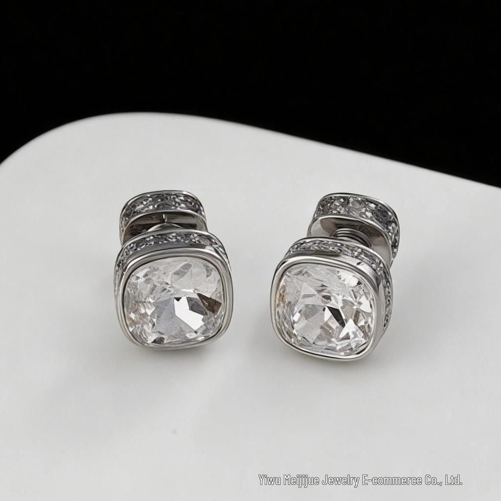 Miki Light Luxury Crystal Stud Earrings: Elegant Women's Niche Design for Fashion