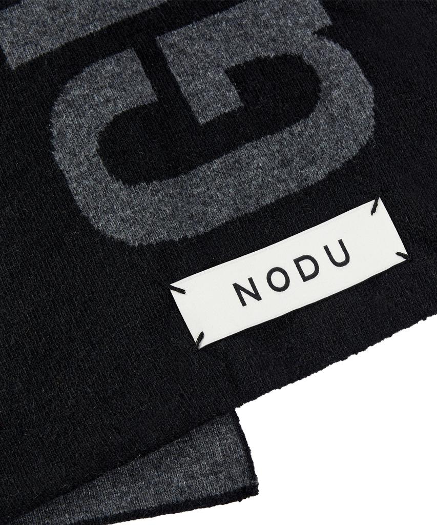 NODU Lettering Scarf [Black]