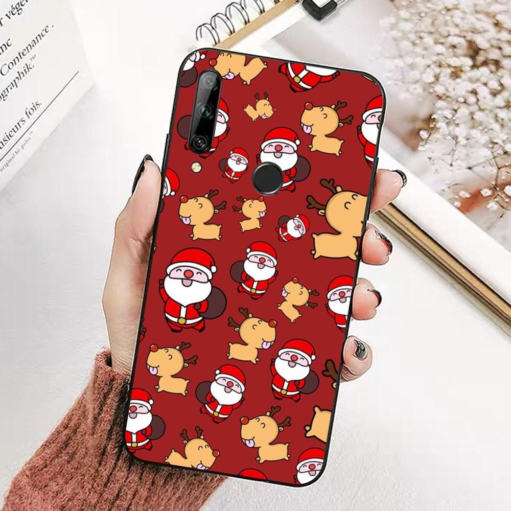 Christmas Cartoon New Year Phone Case For Huawei Honor 10 lite 9 20 7A pro 9X pro 30 pro 50 pro 60 pro 70 pro plus