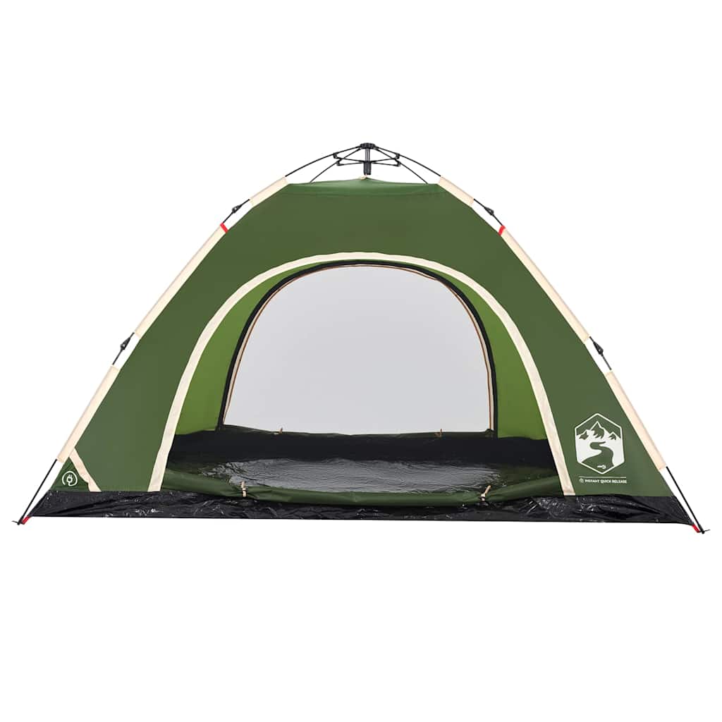 5 Person Camping Tent Green Quick Release